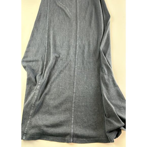 Poetry Natural Hemp Cotton Stretch Jersey Seamed Pull On Blue Gray Skirt 2 - Picture 10 of 10